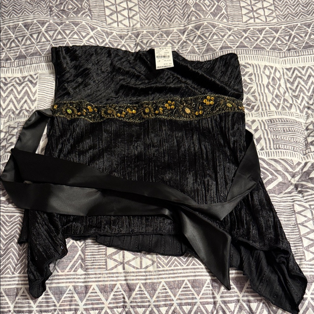 Tailor B. Moss Black Strapless Top